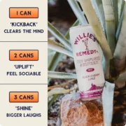 Willie’s Remedy Black Cherry Lime 5mg Sparkling Seltzer - Image 4