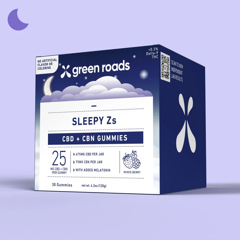 Green Roads Nighttime Support Gummies, 750mg